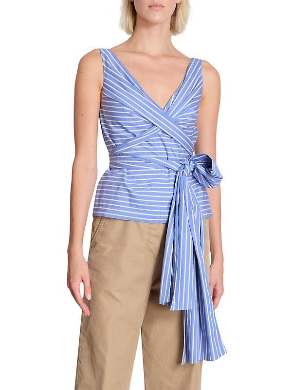 Colada Cotton Tie-Front Top