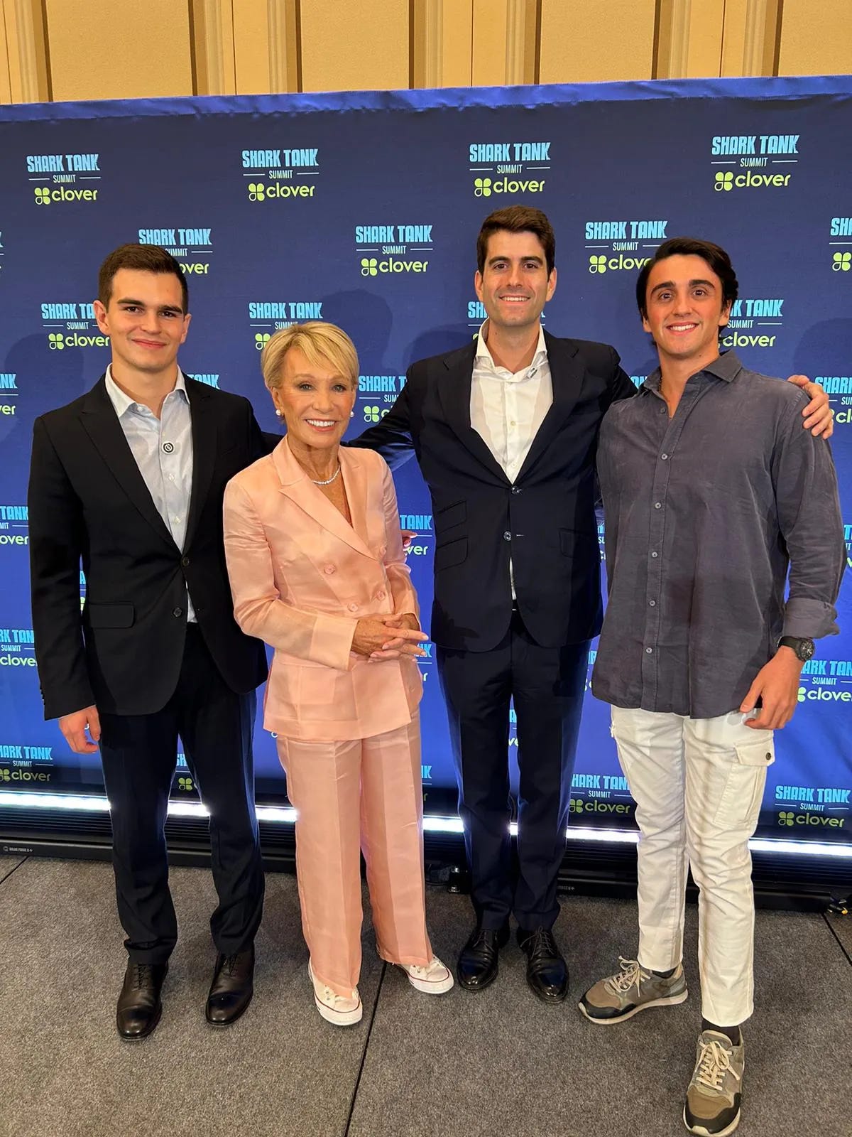 Barbara Corcoran with Rubén Domínguez and Guillermo Flor at the Clover x Shark Tank Summit in Las Vegas after her exclusive Shark Tank interview on storytelling, investing, and entrepreneurship. Barbara Corcoran with Rubén Domínguez and Guillermo Flor at the Clover x Shark Tank Summit in Las Vegas after her exclusive Shark Tank interview on storytelling, investing, and entrepreneurship.