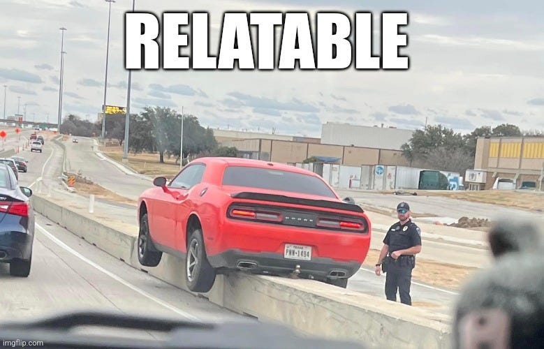 car on guardrail Memes & GIFs - Imgflip
