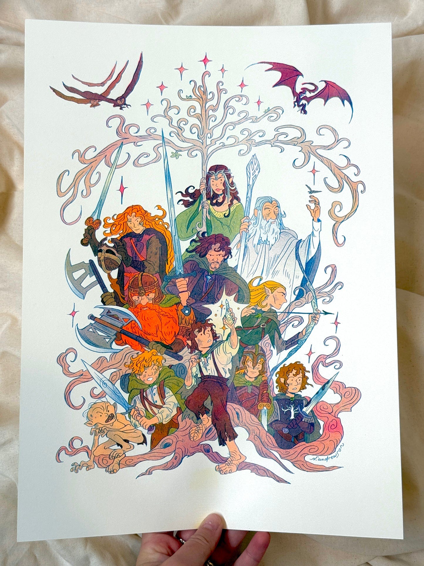 Return of the King, Lord of the Rings Large Riso Print