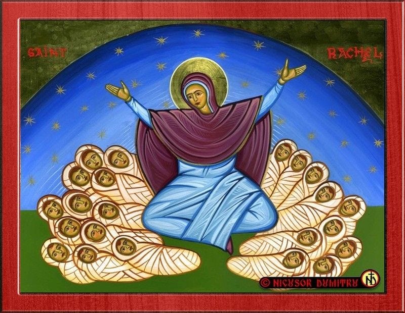an icon marking the feast of the holy innocents