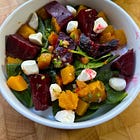 ENSALADA CALABAZA, REMOLACHA y QUESO