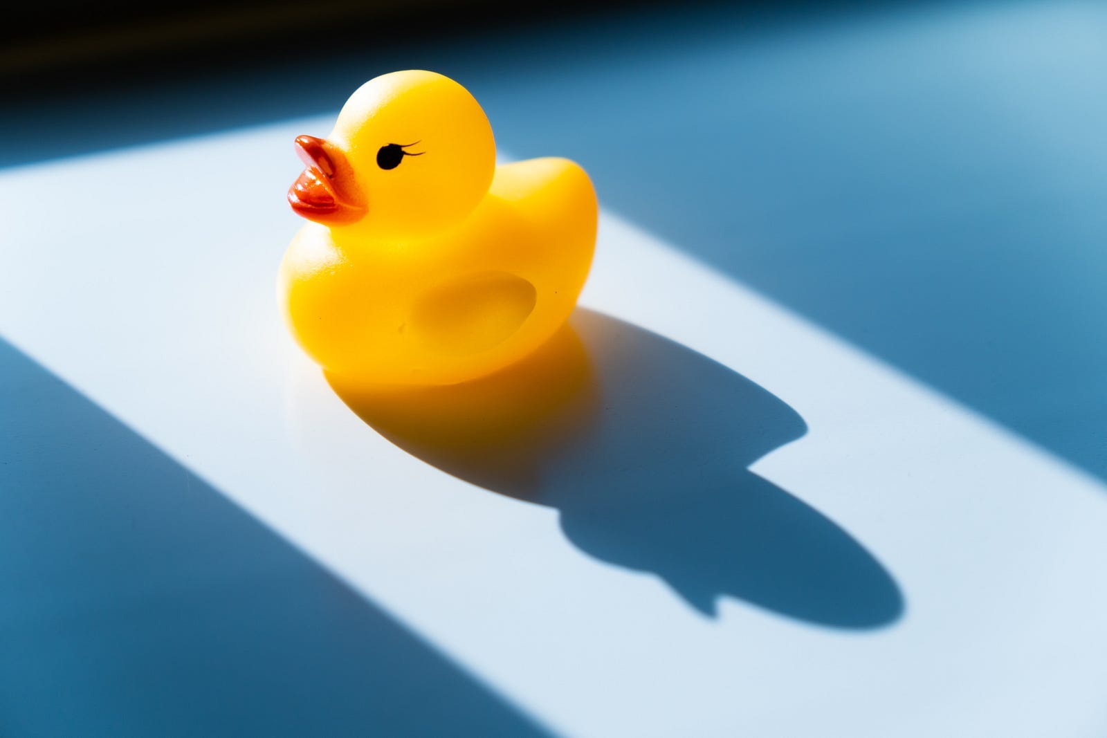 A small yellow rubber duck A small yellow rubber duck