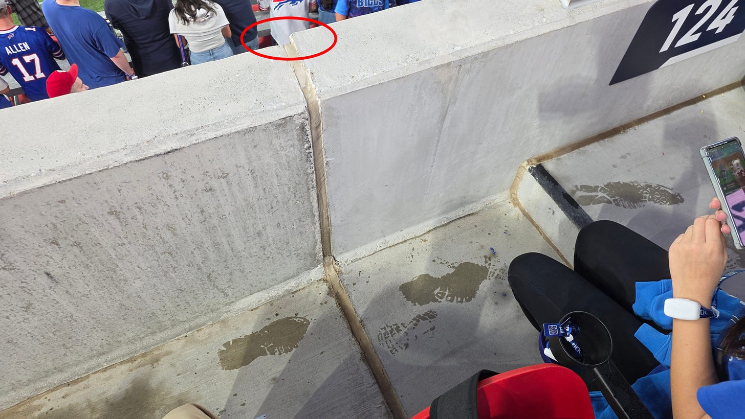 Buffalo Bills Highmark stadium concrete flaws Buffalo Bills Highmark stadium concrete flaws