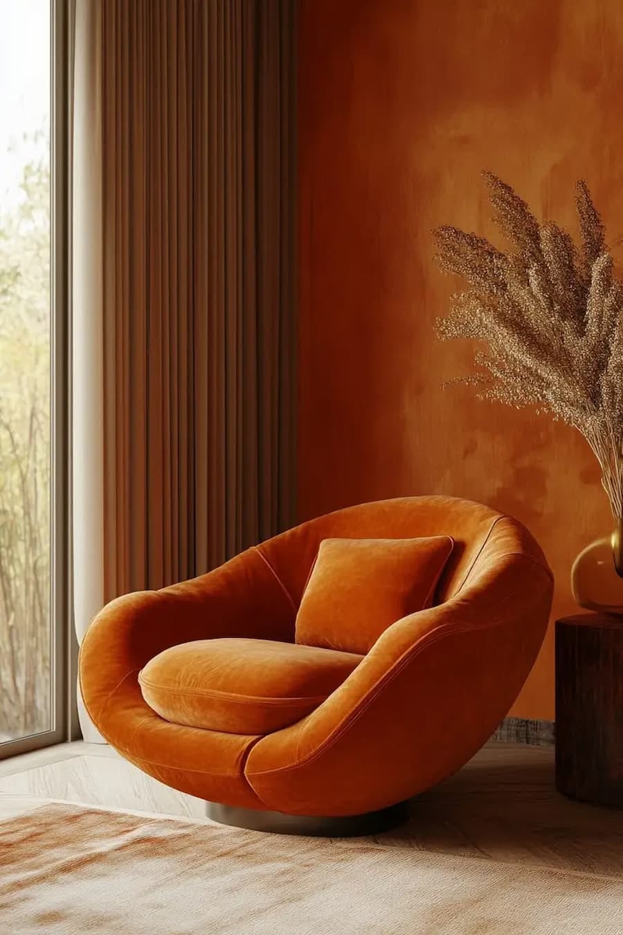 extra large statement chair in orange extra large statement chair in orange