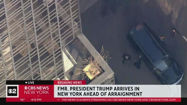 Watch: Former Pres. Trump's motorcade arrives at Trump Tower - CBS New York Watch: Former Pres. Trump's motorcade arrives at Trump Tower - CBS New York