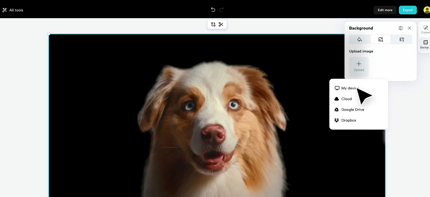 Chọn My device để lấy ảnh nền 