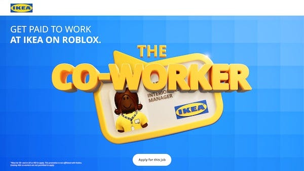 The Co-Worker image and IKEA badge