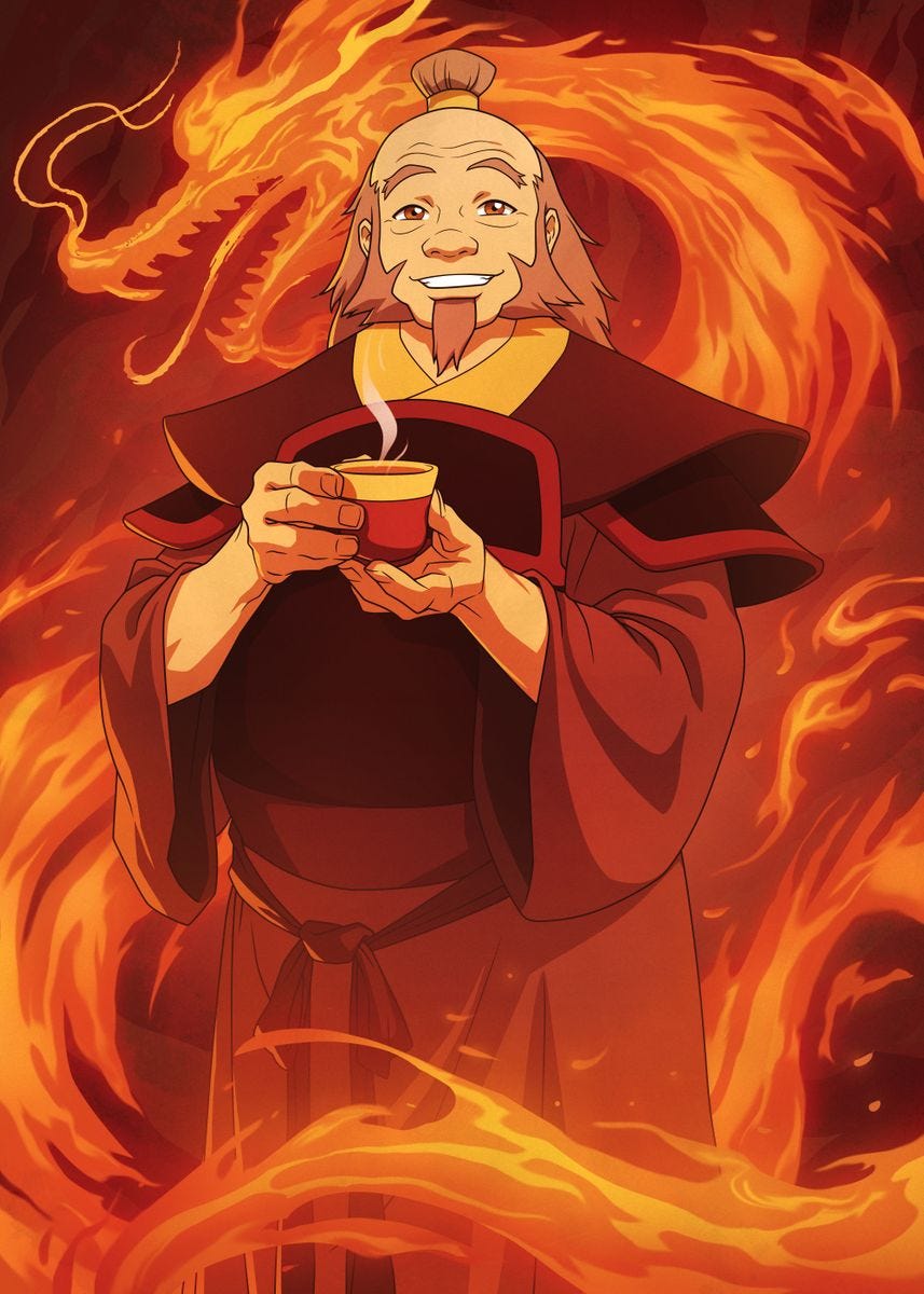 Uncle Iroh' Poster by Avatar: The Last Airbender | Displate