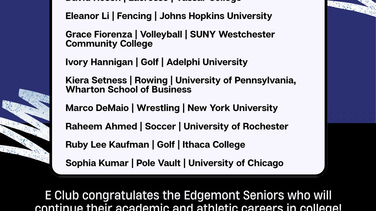 Edgemont's got a big one tomorrow at 3:30