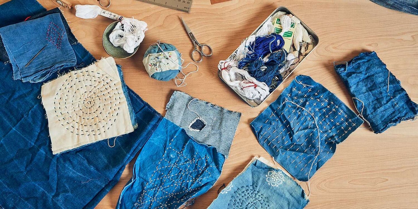 Sashiko Japanese Mending (11.11 PM) | WildCraft Studio School