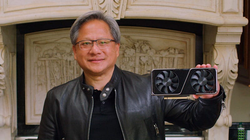 Jensen Huang e a rtx 3070