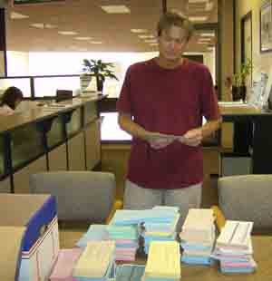 examining the cards examining the cards