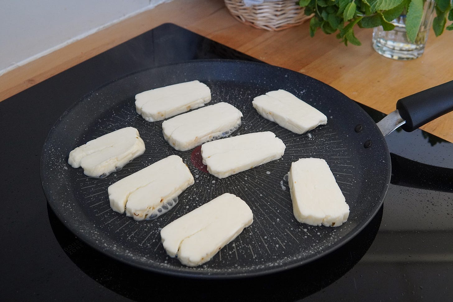 l'halloumi dans la poele