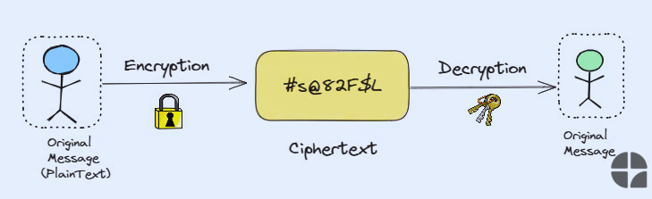 Encryption decryption of plain text