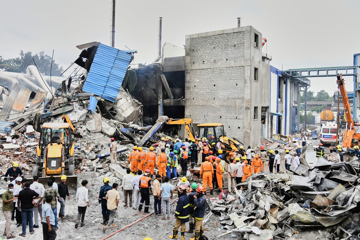 Telangana factory blast: 36 dead after explosion at Sigachi Industries unit  | AP News