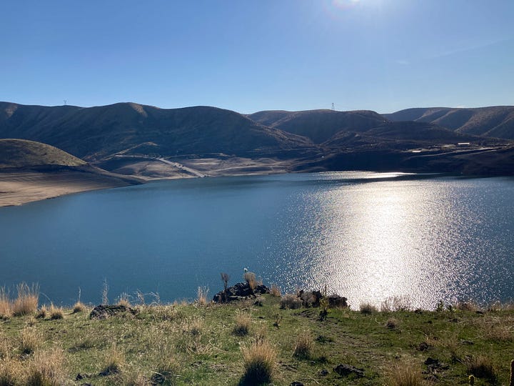 images of Lucky Peak Dam and the water behind the dam