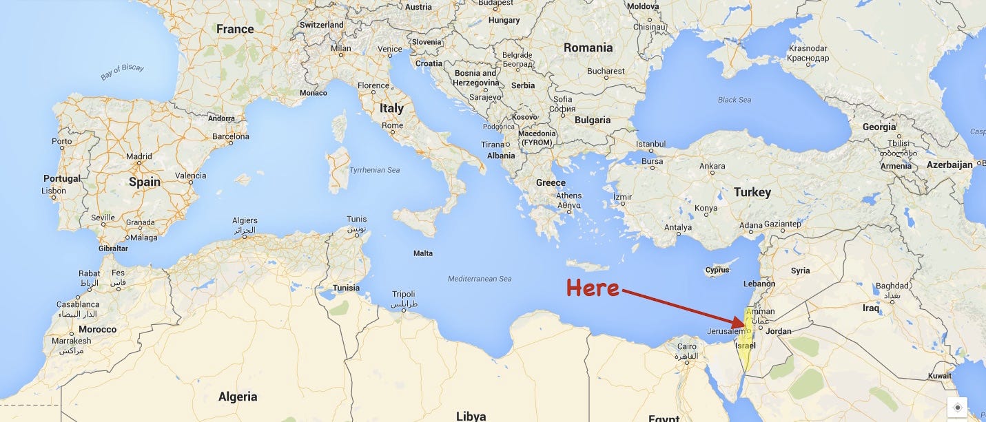 Where is Jerusalem ? The Location of Jerusalem and distances to Cities