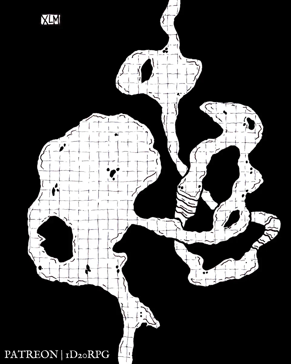 a hand drawn cave map a hand drawn cave map