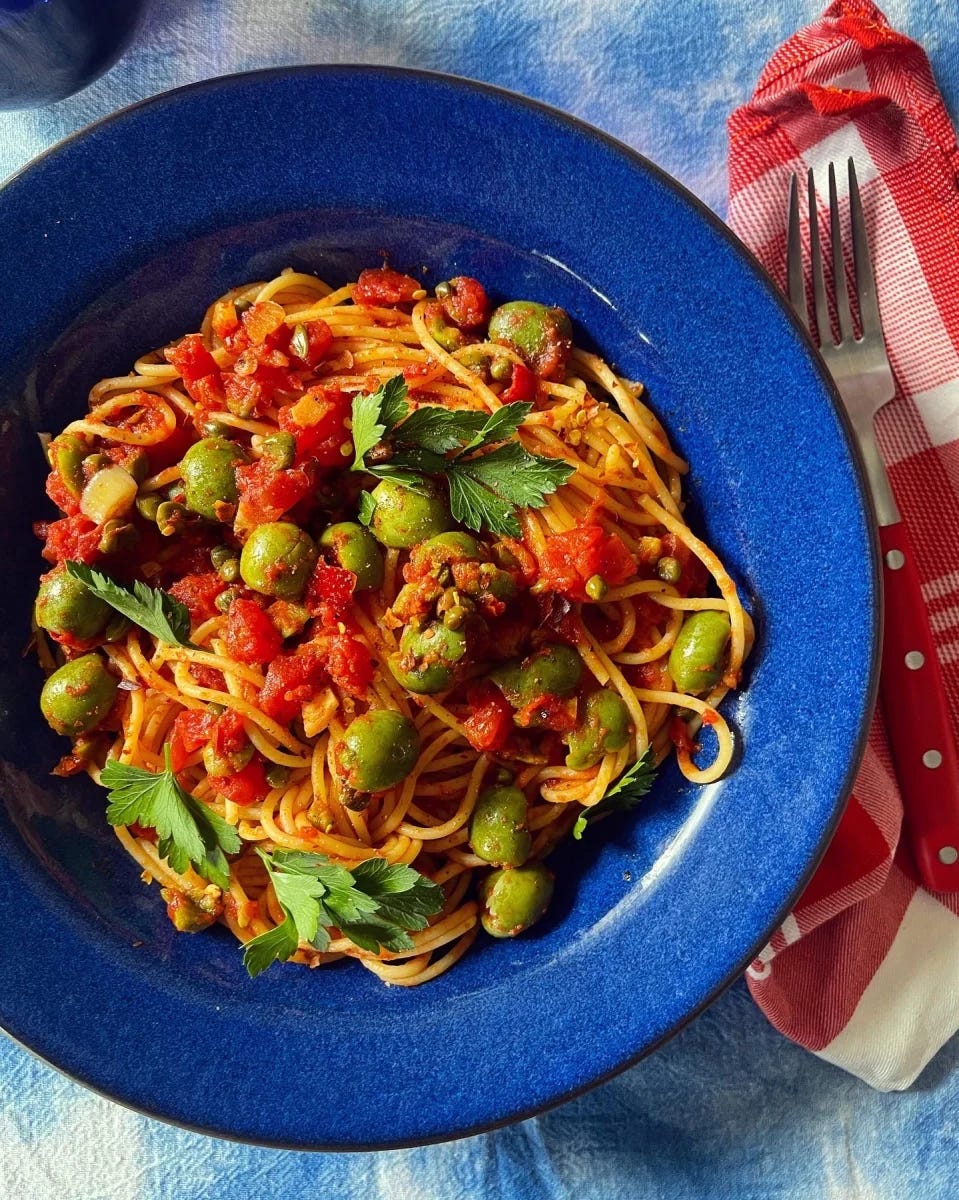 Pasta Puttanesca Pasta Puttanesca