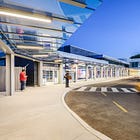 The pedestrianized airport