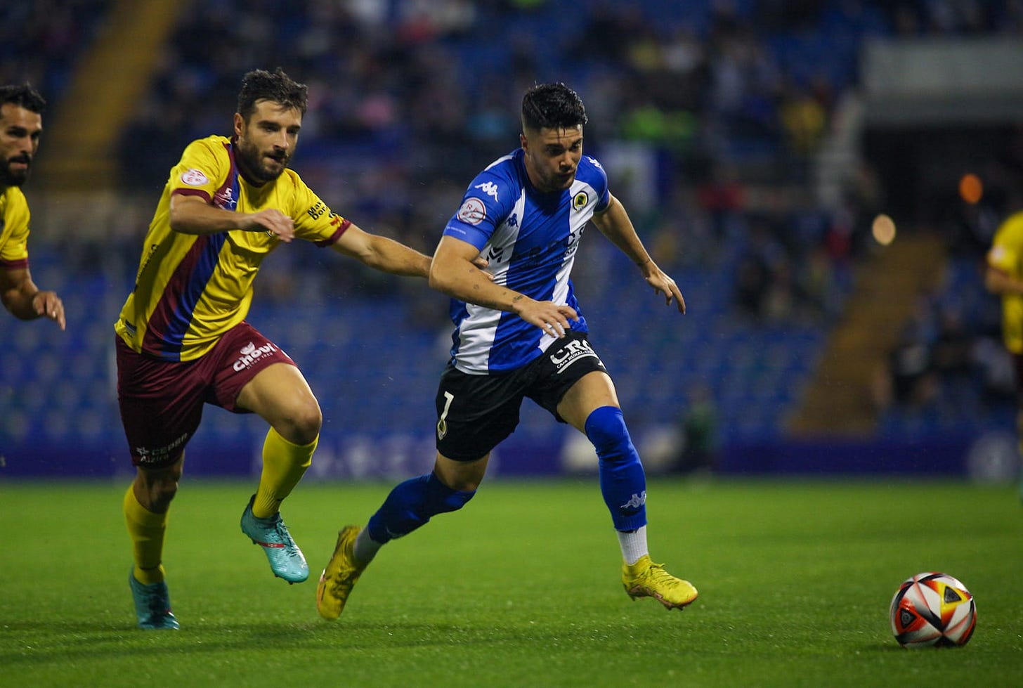 Alvarito durante el Hércules - Alzira de la ida
