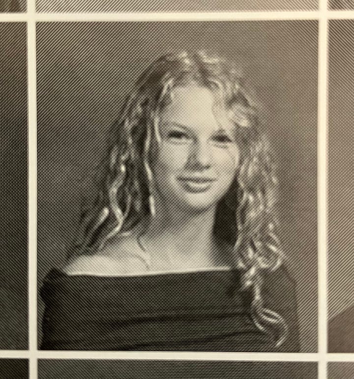 Yearbook pictures of Taylor Swift