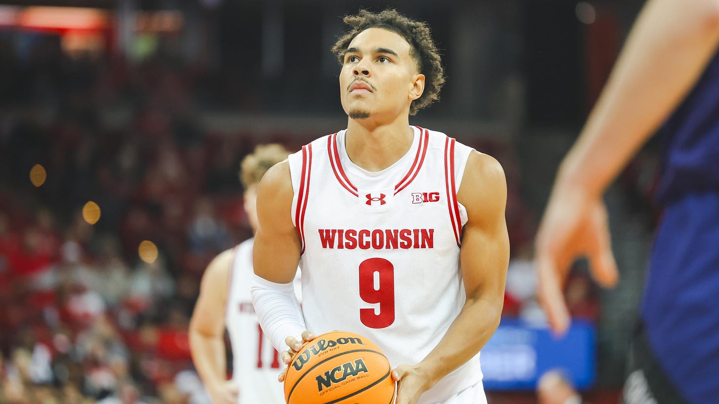 Wisconsin Badgers basketball guard John Tonje Wisconsin Badgers basketball guard John Tonje