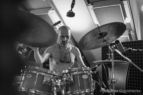 Chris Cheek, Jorge Rossy, Steve Cardanas, Simon Campbell, Suzy Starlite Musicians recording at Supertone Records Spain