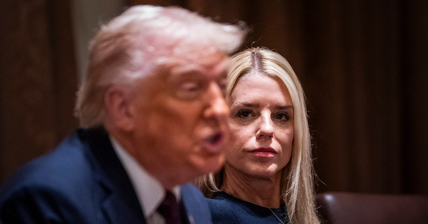 Pam Bondi Stars in Trump's Made-for-TV Justice Department