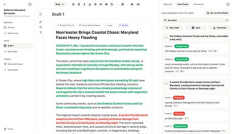 Research, write and publish - Screenshots from Symbolic.ai
