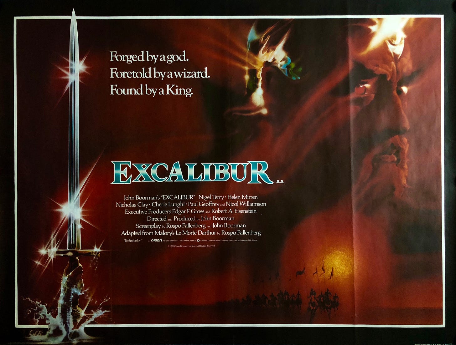Excalibur Movie Poster
