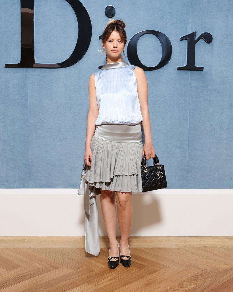 Mia Goth attends the Dior Homme Menswear Spring/Summer 2026 show
