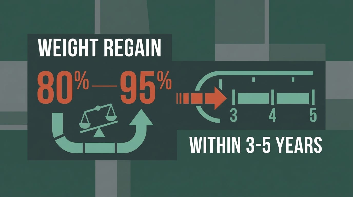 Most Dieters Regain the Weight They Lost Most Dieters Regain the Weight They Lost