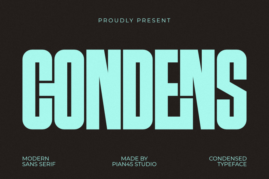 Condens Modern Condensed Sans Serif