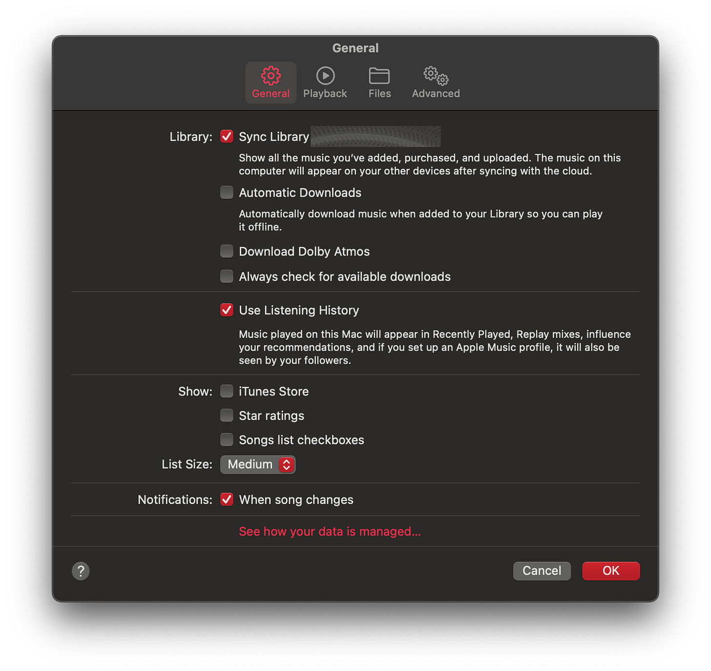 Apple Music Settings