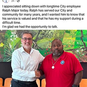 Mayor Takes Time to Meet with Major