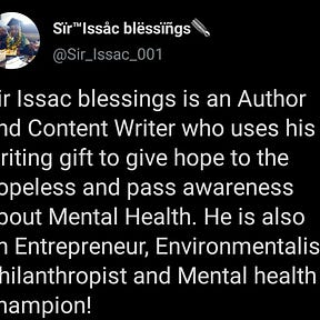 Sir Issac blessing's Newsletter