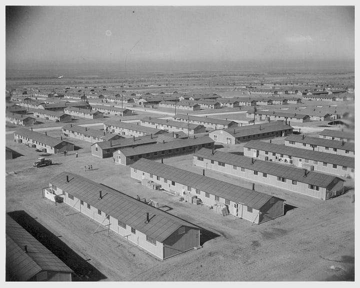 The Olympic Village in Baldwin Hills were neat rows of box-like homes made for the 1932 Los Angeles Olympic Games. | Dick Whittington Studio Collection, USC Libraries
