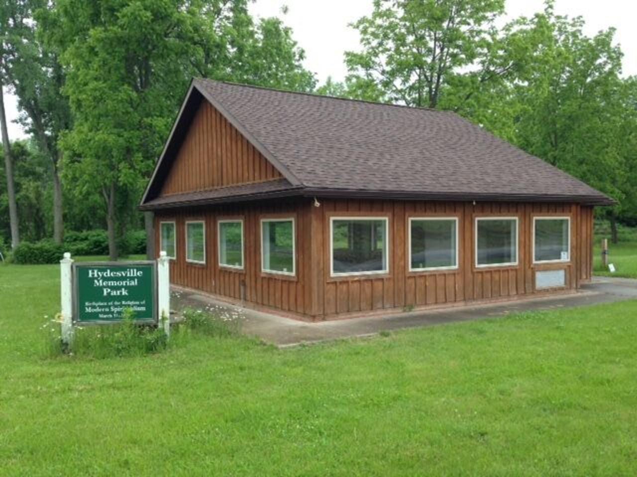 The Fox Cottage foundation with structural covering and historical marker, 2015. (Photo by Ada Calhoun) The Fox Cottage foundation with structural covering and historical marker, 2015. (Photo by Ada Calhoun)