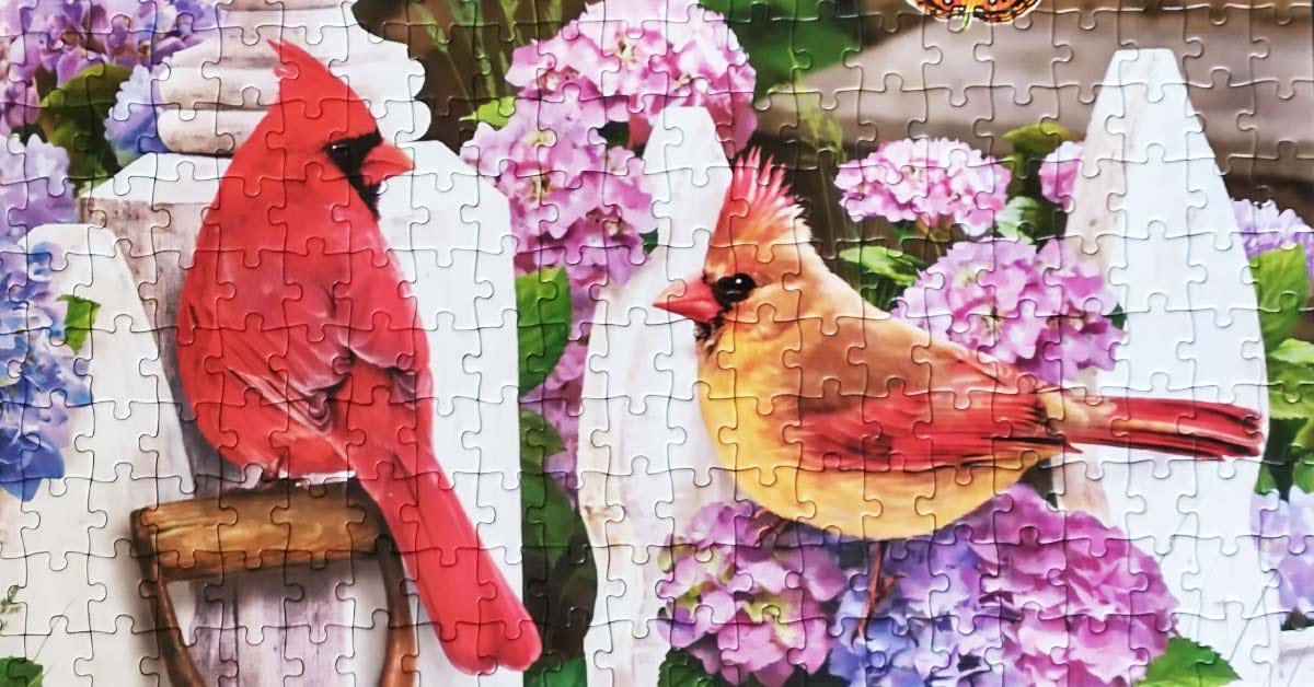 Vermont Christmas Company Cardinals and Friends Jigsaw Puzzle