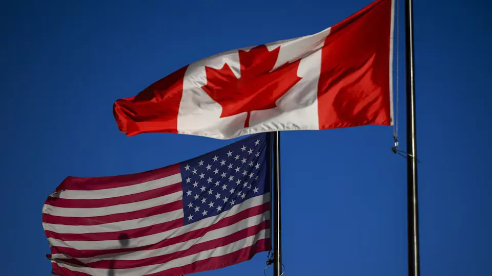 Canadian and American Flags