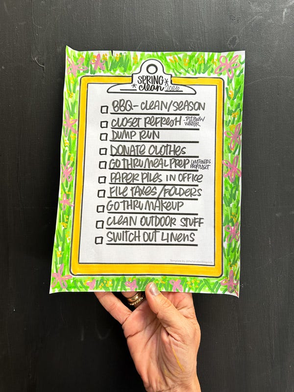 Spring Cleaning List- Tracy Benjamin Spring Cleaning List- Tracy Benjamin