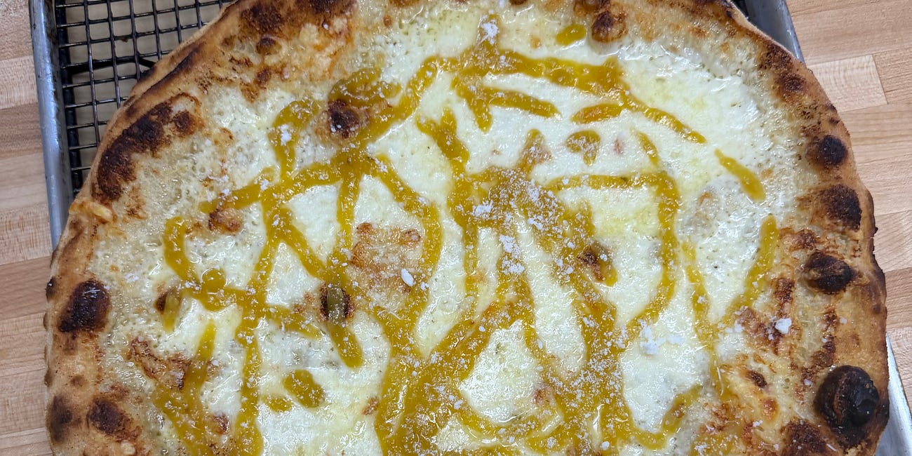 Green Tomato Jam White Pizza