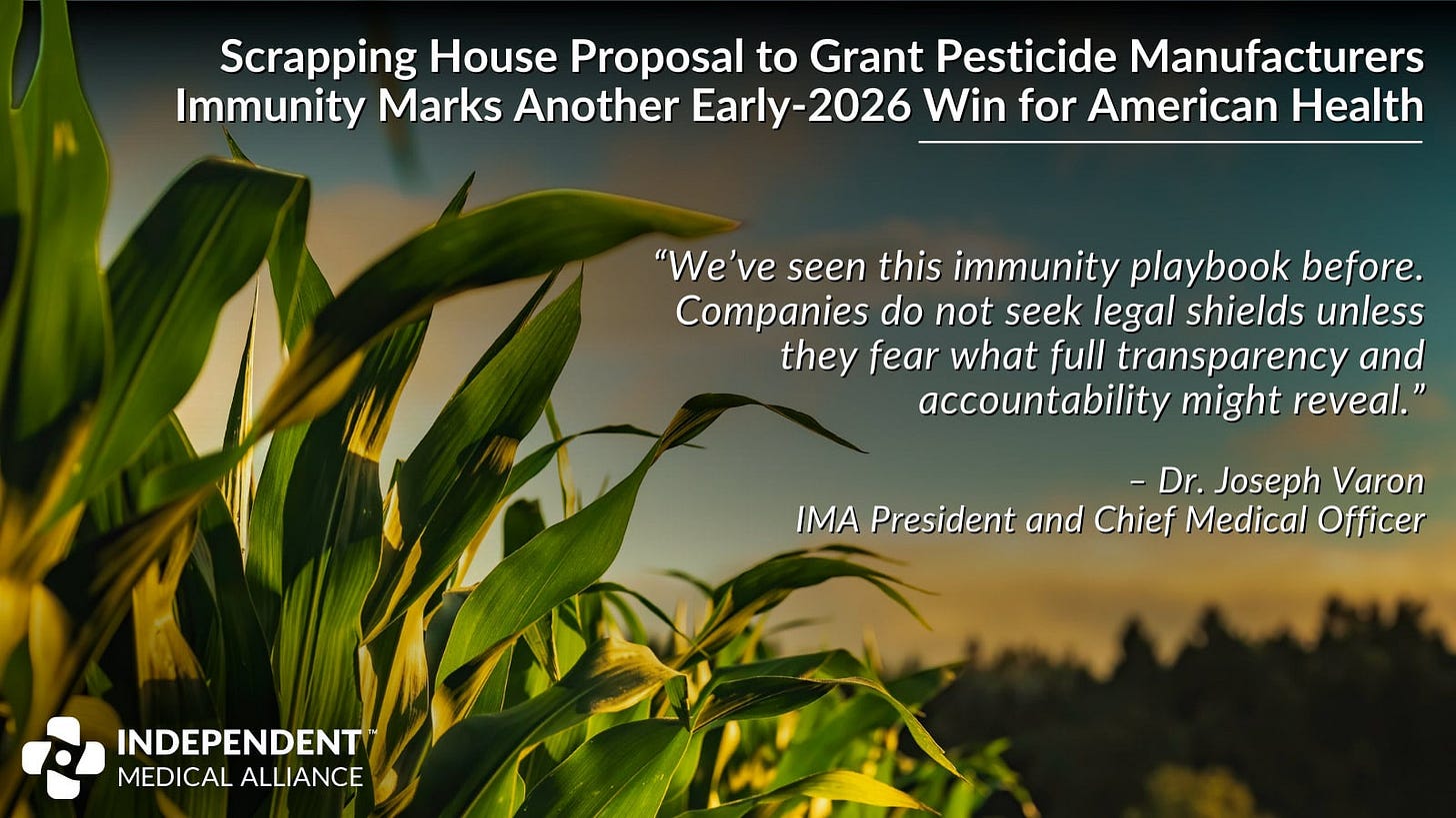 Pesticide manufacturer immunity provision struck down