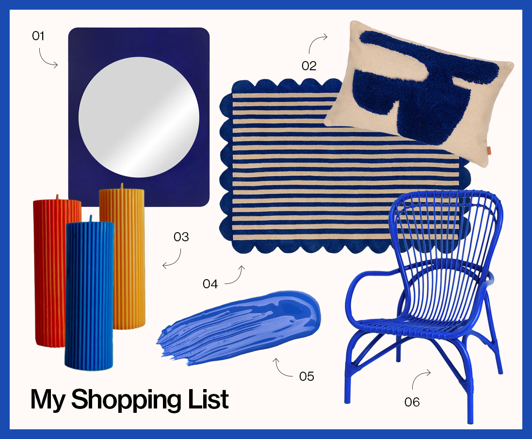 Bright blue decor edit