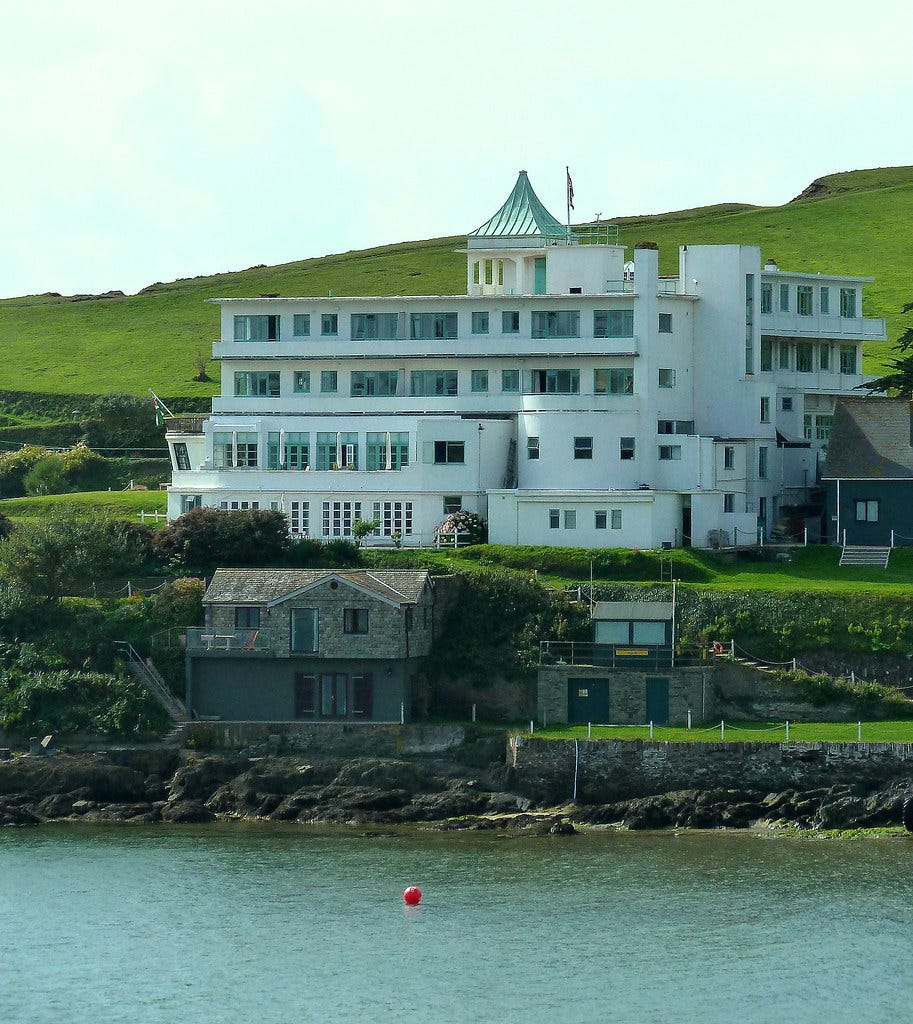 The Burgh Island Hotel | Former residents of this art deco h… | Flickr