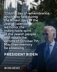 CBS News | On Monday, President Biden marked a full year since Hamas' Oct. 7  terrorist attack in Israel, which saw more than 1,200 people killed and… |  Instagram