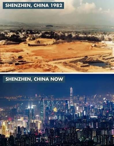 Shenzhen then and now. #China #ChinaEconomy