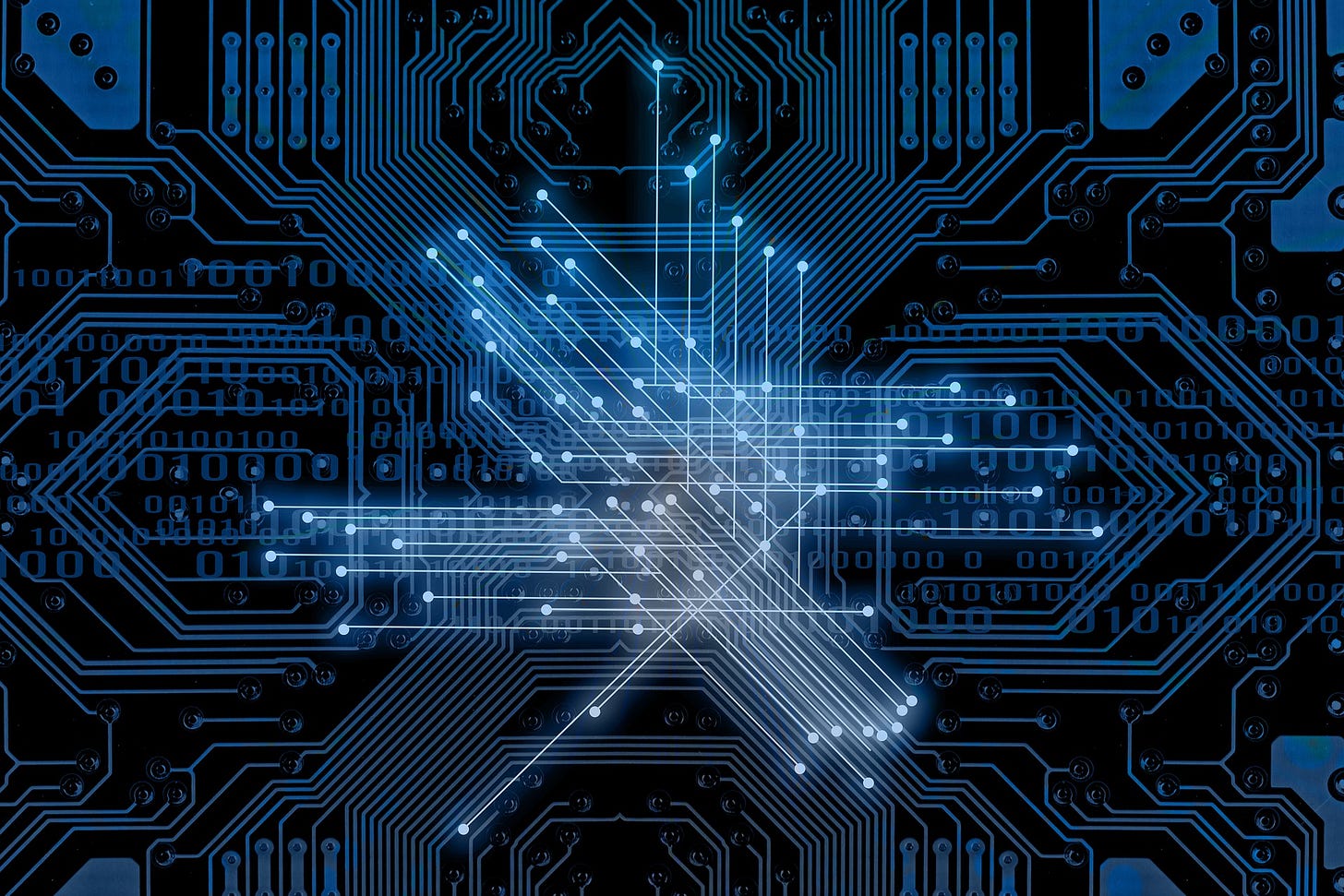 Image of lights inside a circuit board